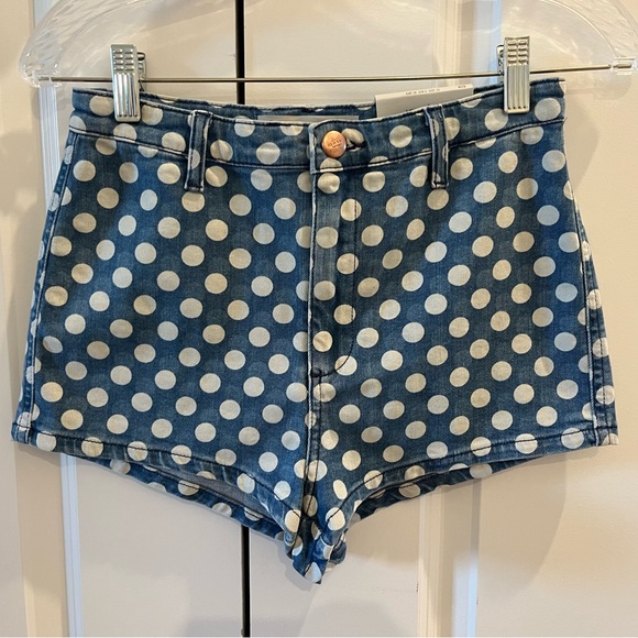 Topshop Pants - *NWT* Topshop Moto high-waisted polka dot shorts